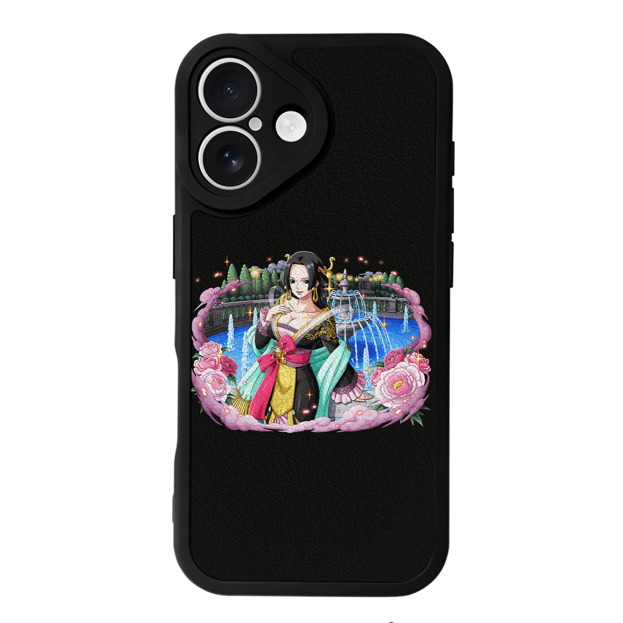 （画像用） ワンピース ボア・ハンコック ONE PIECE Boa·Hancock 【iPhone 16シリーズ対応】シリコンスマホケース（レザー調） 材質：シリコン